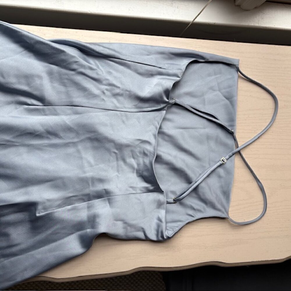 Show Me Your MuMu Tuscany Midi Slip Dress in Silver Luxe Satin - Picture 6 of 6